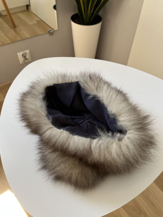 Czapka kapelusz z prawdziwego futra