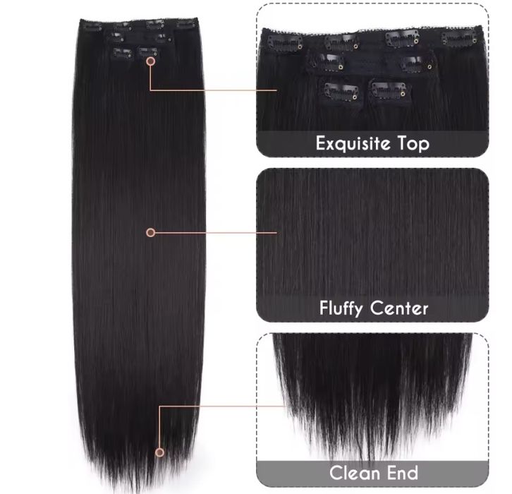 Накладне волосся на заколках треси русий колір 60см