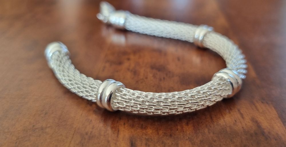 Piękna srebrna bransoletka 925