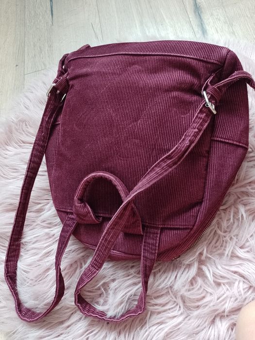 Plecak bordowy sztruksowy terranova