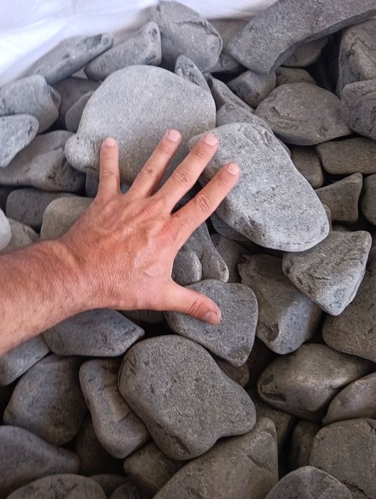 Pedra Basalto Rolado, Seixo Preto