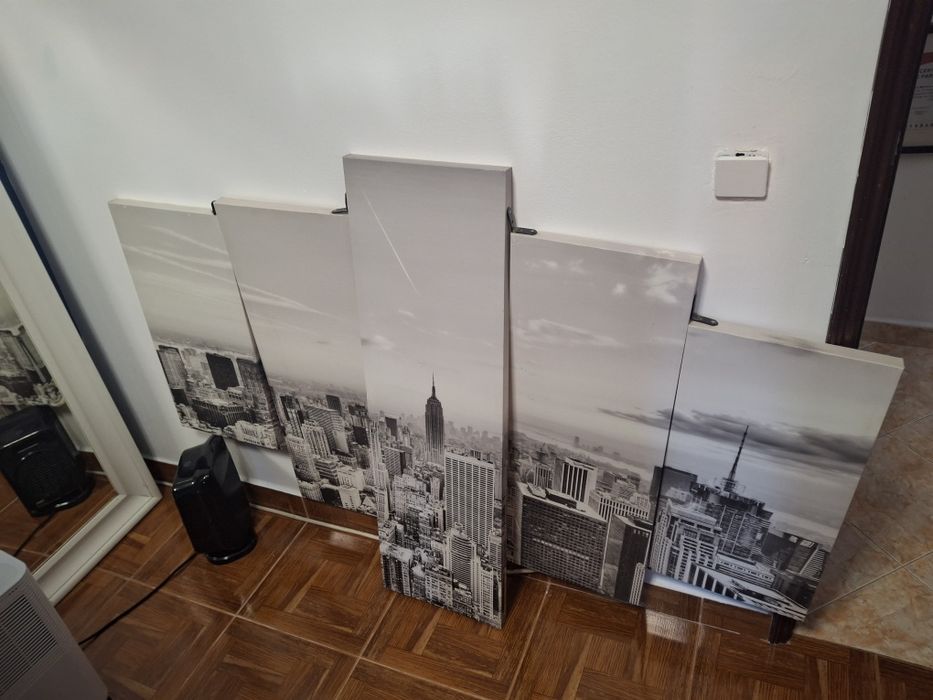 Conjunto de varias telas que formam um quadro Nova Iorque