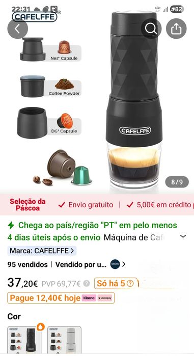Maquina de cafe manual.