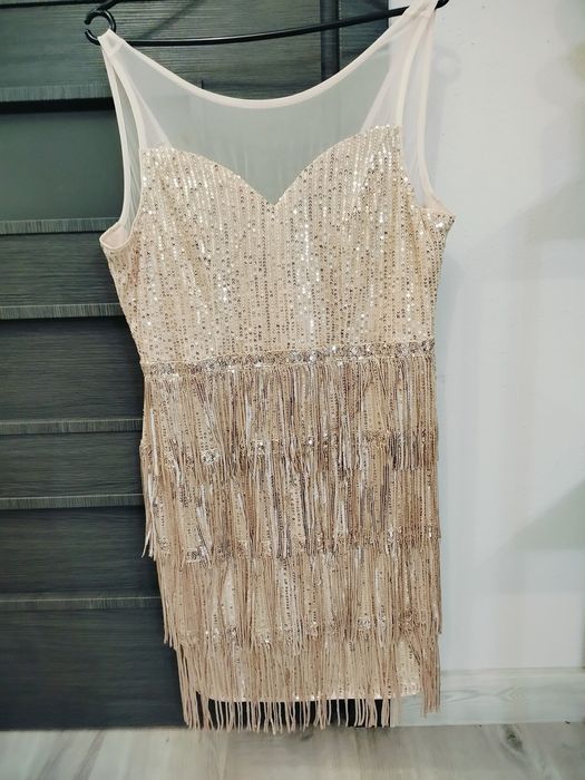 Sukienka złoto-różowa