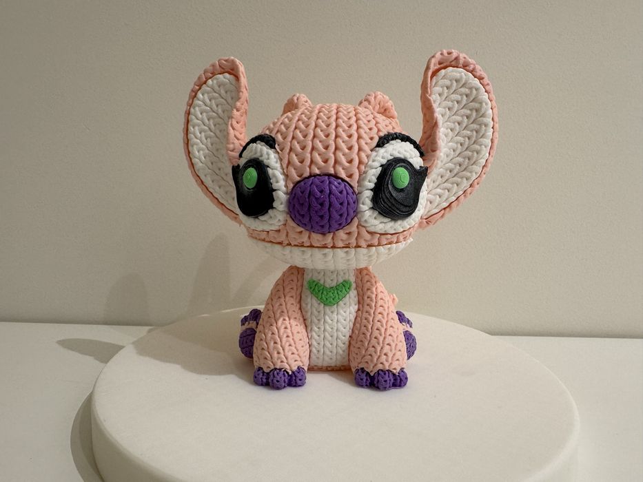 Figura 3D Rosa Estilo Angel - Lilo & Stitch
