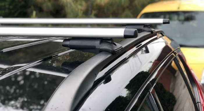 Чорні Алюминевые Попе-речки DW7-K9 на рейлінги Jeep Compass