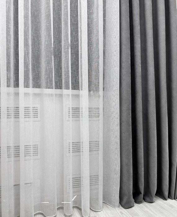 ХІТ!Тюль ОДНОТОННА бамбук,креп, шифон