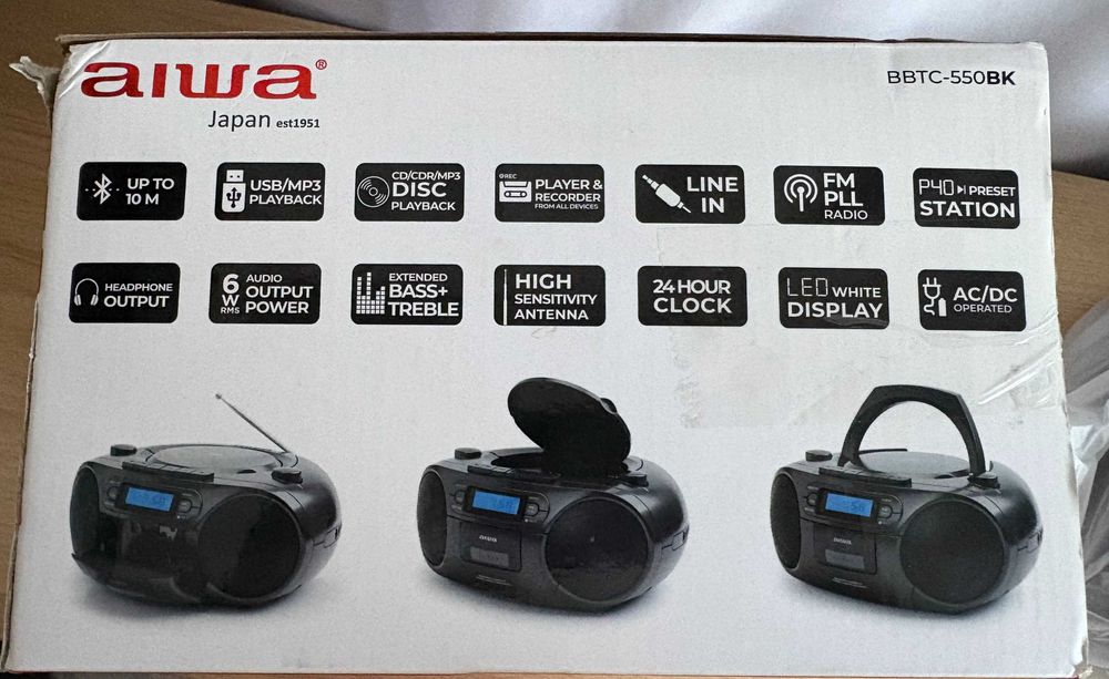 Radioodtwarzacz Aiwa BBTC-550BK