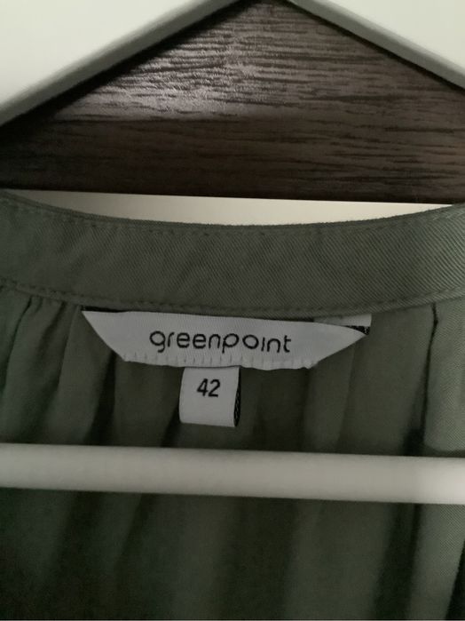 Midi sukienka zielona oliwkowa za kolano Greenpoint 42