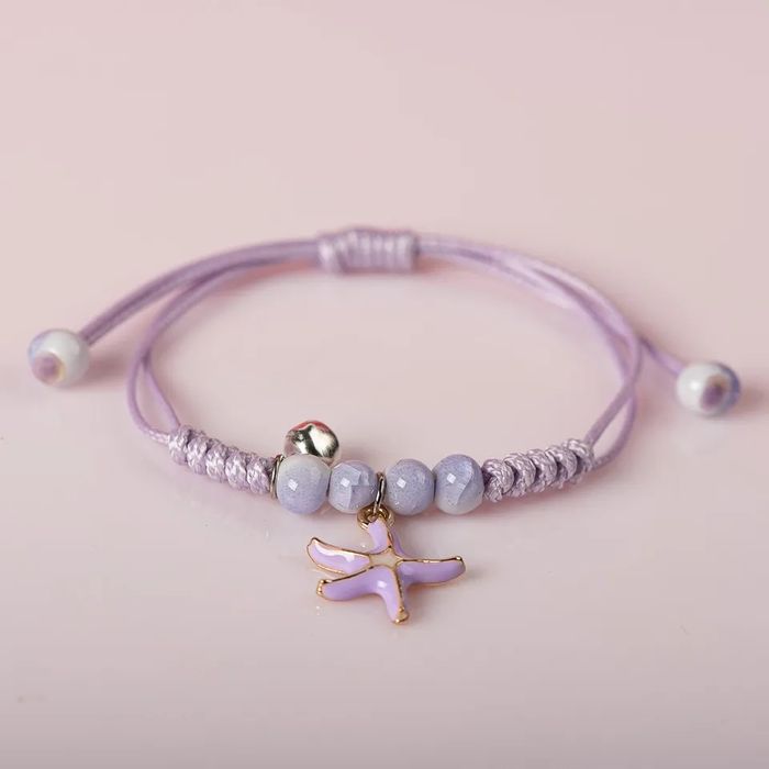 Pulseira/tornozeleira estrela do mar em tons de lilas