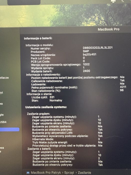 Macbook Pro 13 cali / Zamiana