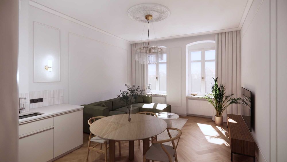 Mieszkanie w kamienicy 57 m² - 3 pokoje - Bezpośrednio - Wrocław - Śródmieście