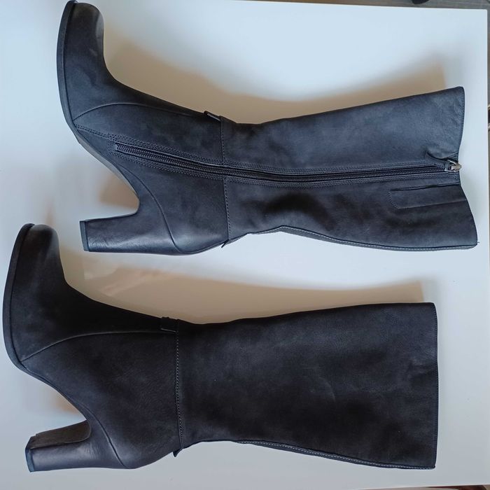 Kozaki ecco 40-41, wkładka 27cm skóra