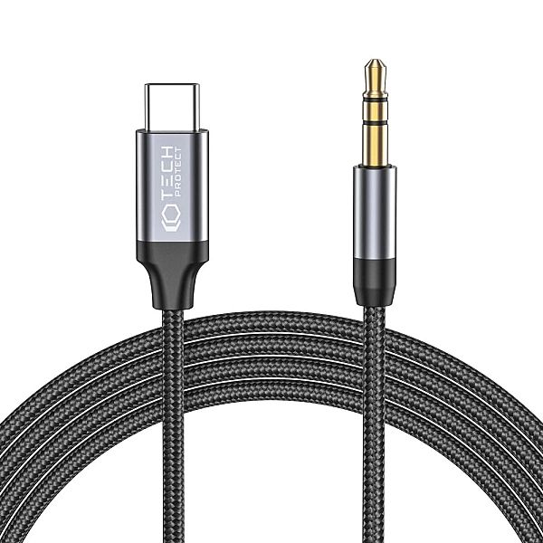 Tech-Protect Ultraboost Type-C To Aux Mini Jack 3.5Mm Cable 100Cm Blac