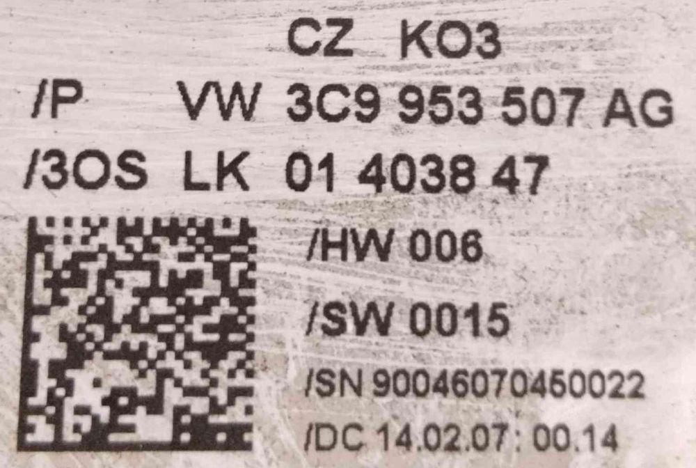 Conjunto / Manetes de Luzes e Limpa Vidros 3C9953507 - VW PASSAT B6 Variant