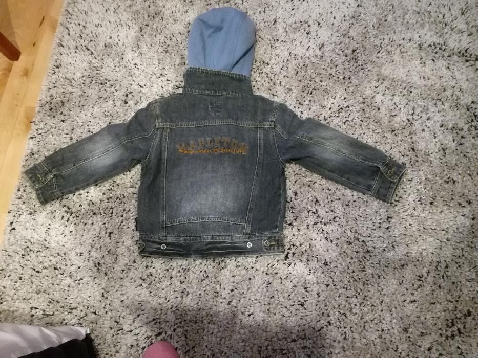 Kurteczka 2w1 chłopięca, jeans i bawełna r. 116