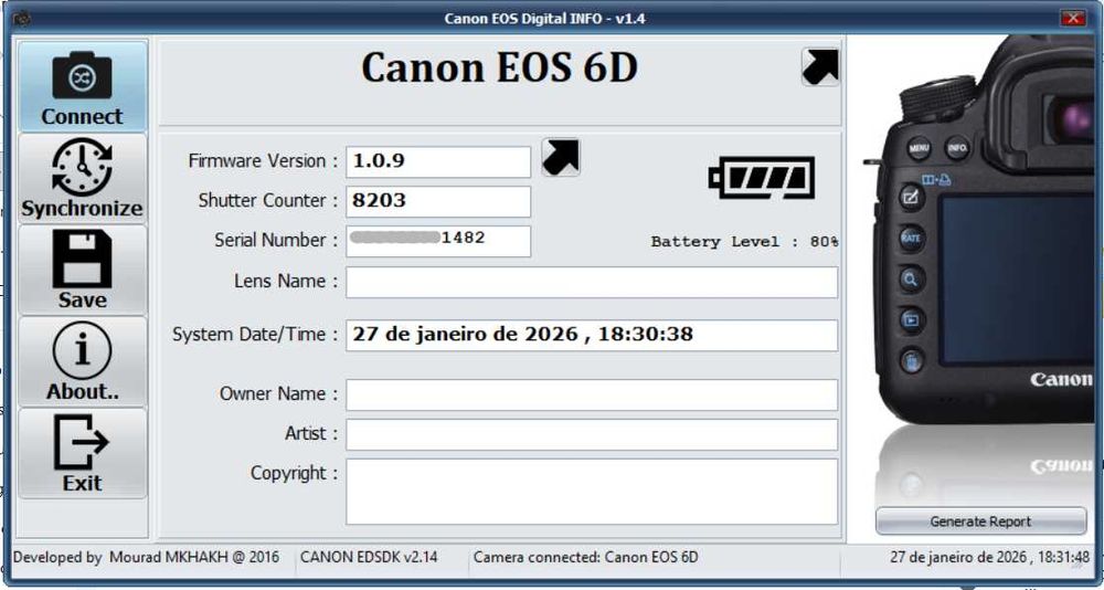 Canon EOS 6D - 8200 disparos