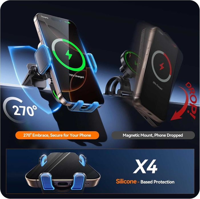 Auckly 15 W Qi ładowarka indukcyjna samochodowa