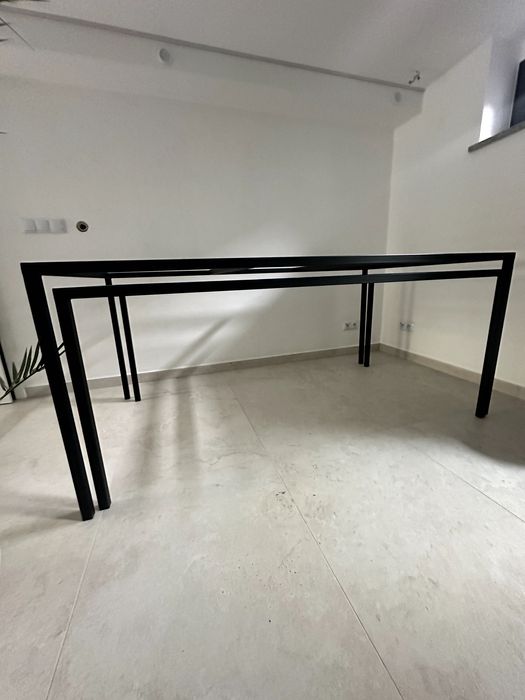 stelaż metalowy pod stół – czarny | 80 × 100 × 78 cm