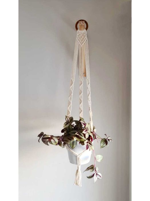 Suporte para vaso em Macramé