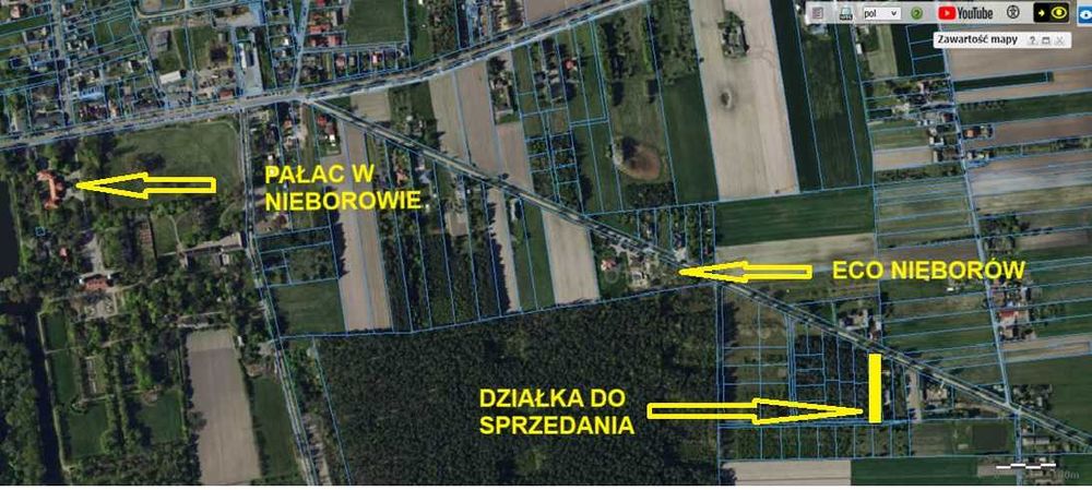 Działka budowlana 2266 mkw w Nieborowie