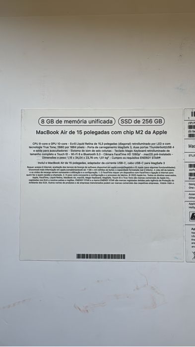 MacBook Air 15 Polegadas com Chip M2 da Apple.