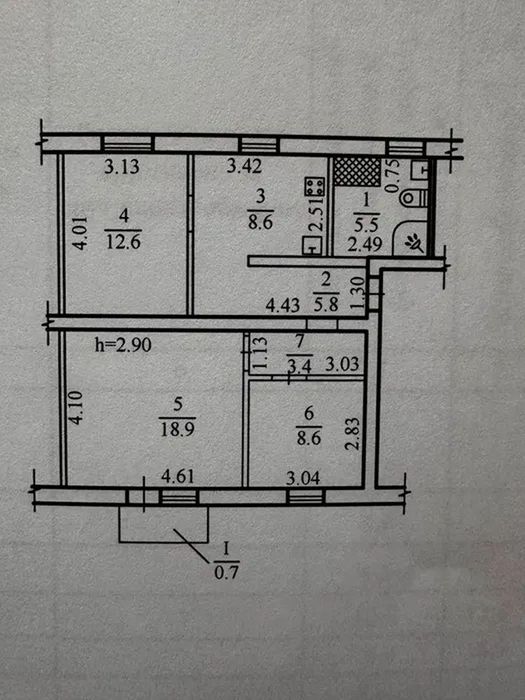 Продам 3-комн квартиру в районе Квиринга ул.
