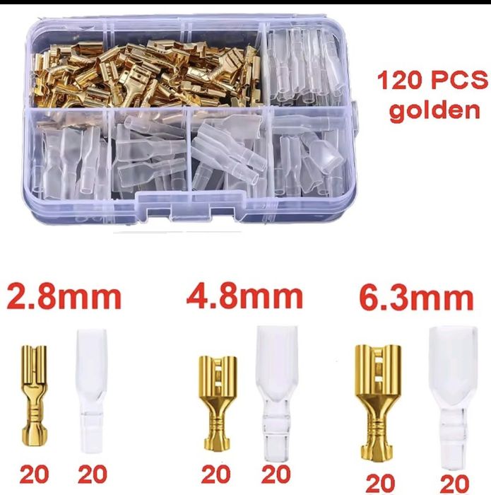 Набор обжимных клемм для проводов с изоляционными накладками