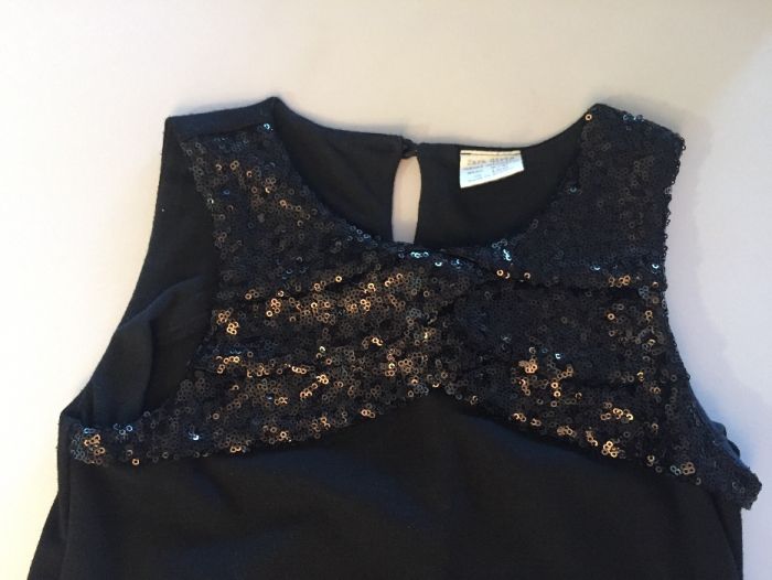 Vestido zara 7-8 anos lantejoulas menina