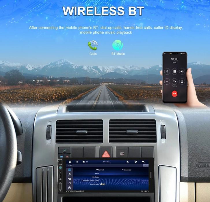 Rádio 1din 7 polegadas ecrã touch FM RDS Mirrorlink USB NOVO