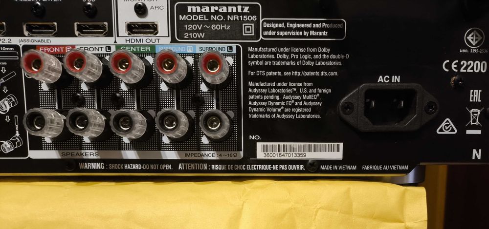 AV-ресивер Marantz NR1506 - Wi-Fi/Bluetooth/Эквалайзер-Звук!+подарок!
