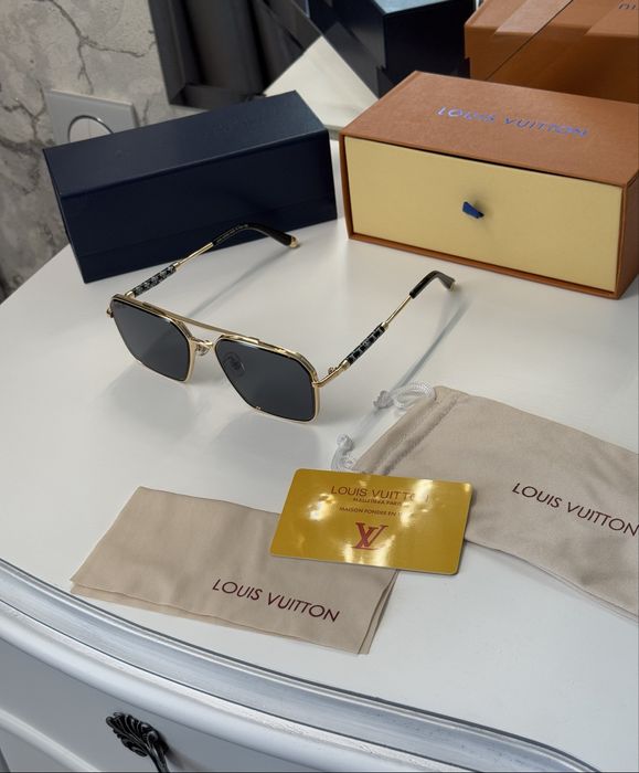 Солнцезащитные лого очки louis vuitton полный комплект