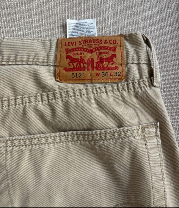 Calças ganga Levis Beige W36 L32