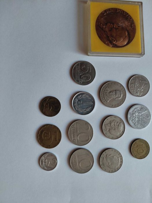 Zestaw monet z czasów PRL