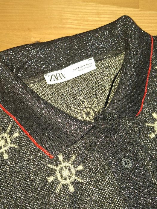 Komplet Zara dzianina złota nitka