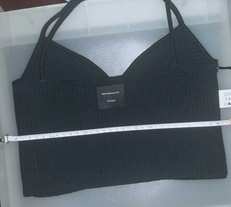 Top preto Massimo Dutti Studio