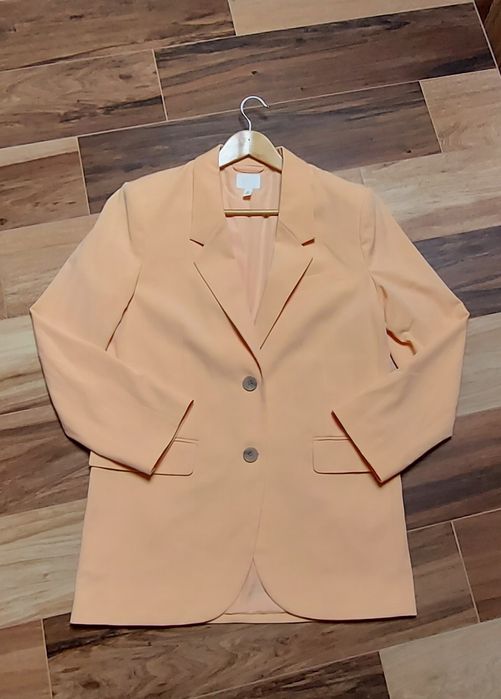 Nowa marynarka oversize morelowa H&M r.S obszerna