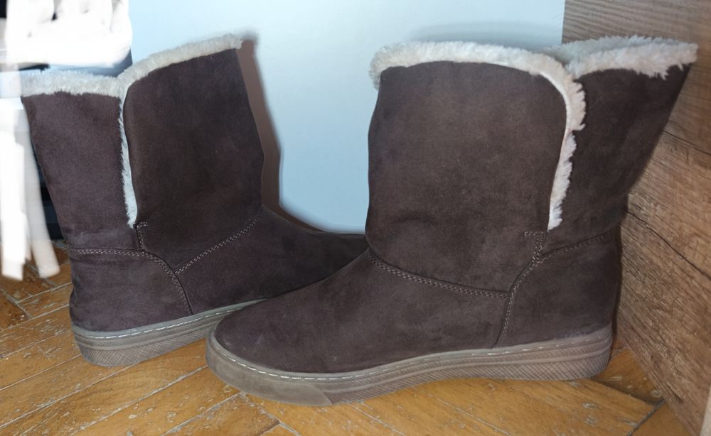 Brązowe botki typu ,,soft boot"