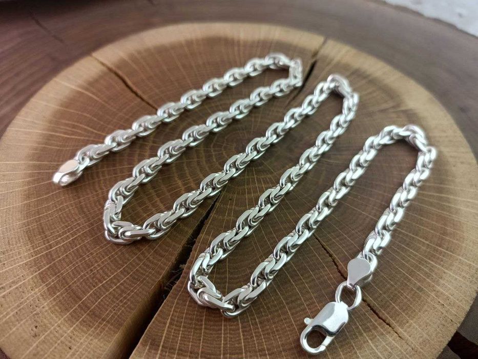 Серебряная цепочка Якорный Бит, Якорь. Срібний ланцюг Якір комбі