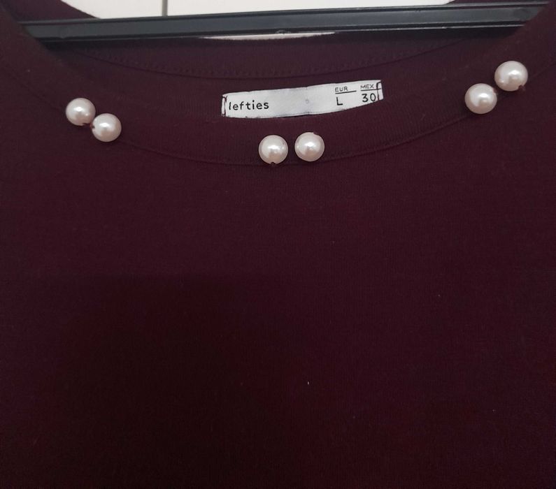 Vestido em malha Bordaux - Tamanho L