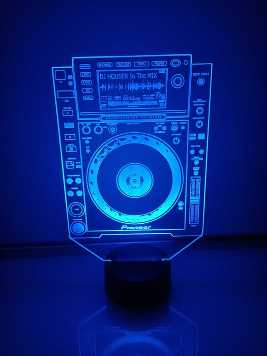 Pioneer CDJ 2000 Lampka LED RGB na pilota prezent + Twoje logo i ksywa