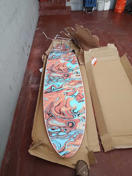 Prancha de Surf em espuma 7’ - 500 laranja - Estado: Muito bom - OLAIAN