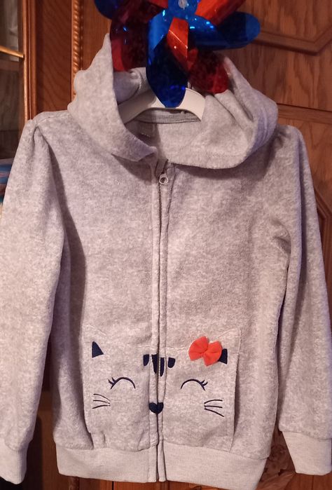 Nowy fajny szary polarek dziewczecy 116