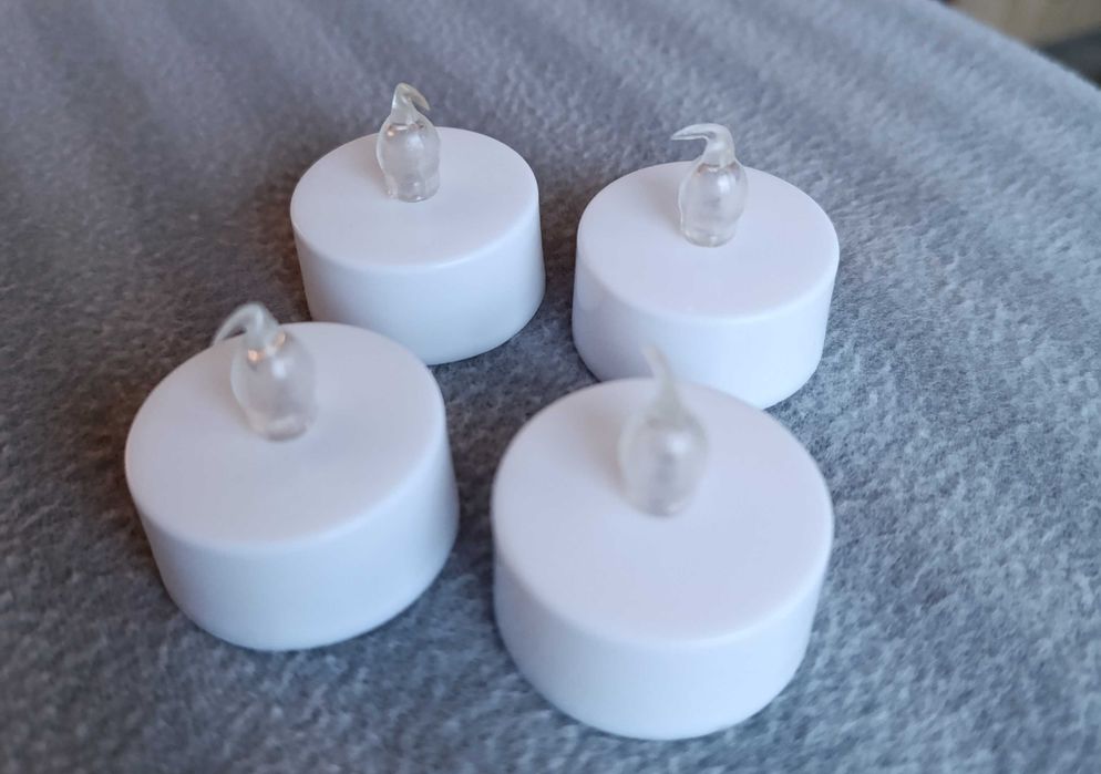 Tealight LED podgrzewacze na baterię 4 sztuki (nowe baterie)