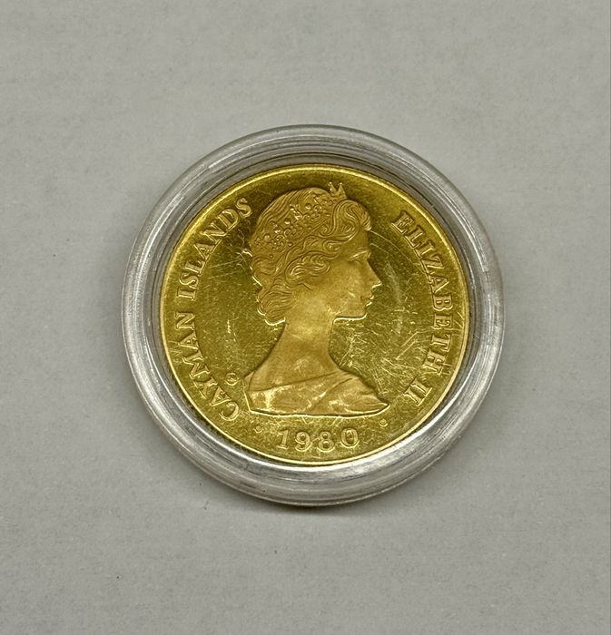 Золотая монета 50 долларов 1980 год.