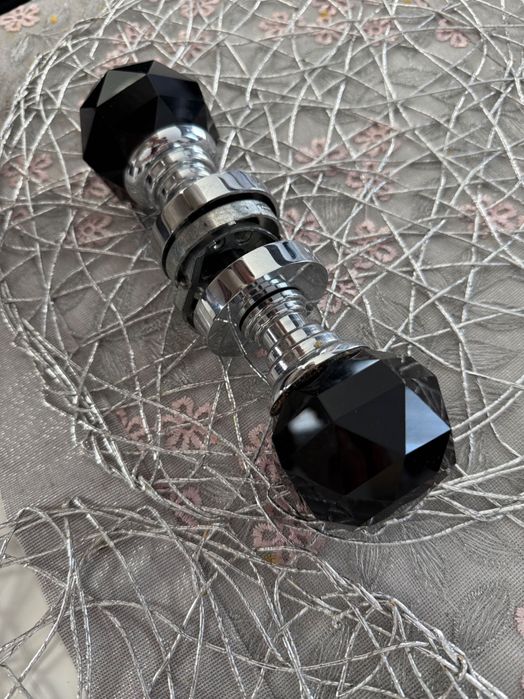 Klamki kryształowe czarne