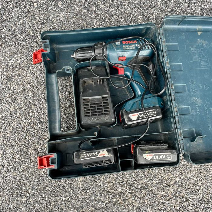 Wkrętarka BOSCH GSR 1440-LI + 3 Aku I Skrzynka BOSCH