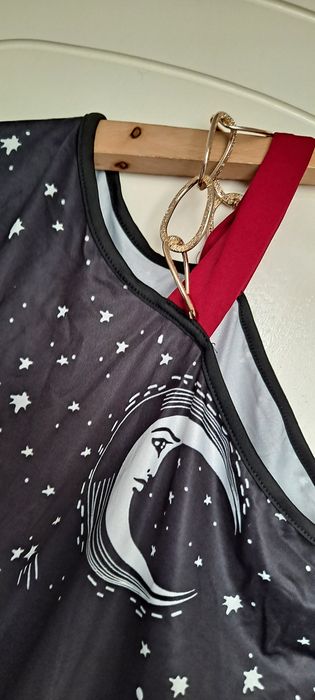 Bluzka, Tunika Kościotrup, Czachy XXL czarna lycra