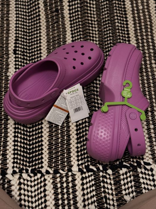 CROCS/Сабо/клоги/КРОКСИ (unisex Stomp Clog 39-40) Бузкові
