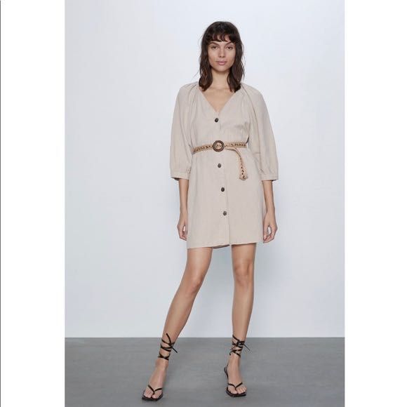 Льняное платье Zara